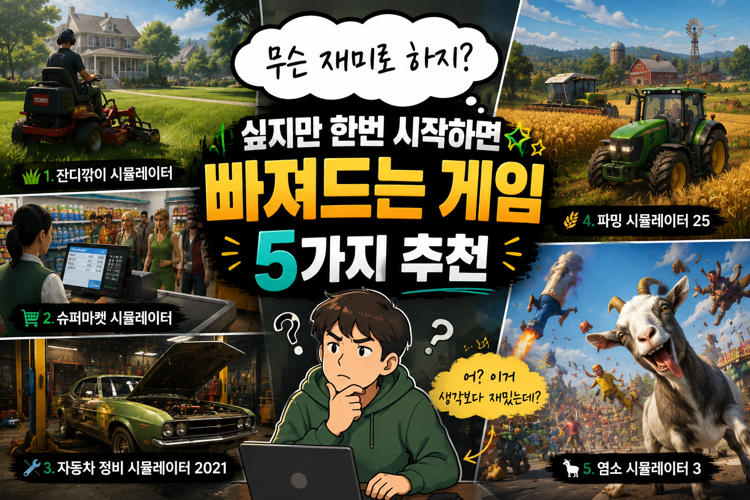 ‘무슨 재미로 하지?’ 싶지만 한번 시작하면 빠져드는 게임 5가지 추천
