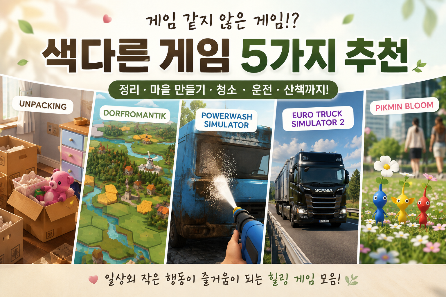 게임인데 게임 같지 않은 게임!?5가지 추천